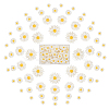 100Pcs 4 Styles Flatback Hair & Costume Accessories Ornaments Resin Flower Daisy Cabochons CRES-NB0001-37B-1