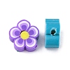 Handmade Polymer Clay Flower Plum Blossom Beads CLAY-Q213-10mm-M-2