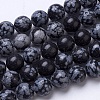 Natural Snowflake Obsidian Beads Strands G-D855-11-10mm-1