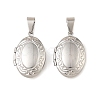 316 Stainless Steel Locket Pendants STAS-K321-05P-1