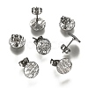 Non-Tarnish 304 Stainless Steel Stud Earring Findings STAS-I157-11A-P-1