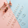 100Pcs 2 Styles Transparent Acrylic Linking Rings OACR-CJ0001-17-6