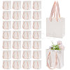 30Pcs Paper Gift Tote Bags with Pink Ribbon ABAG-GL0001-12-1