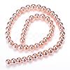 Electroplate Non-magnetic Synthetic Hematite Bead Strands G-Q466-6mm-03-2
