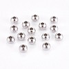 Tarnish Resistant 304 Stainless Steel Smooth Round Spacer Beads STAS-M006-01D-1