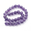 Natural Amethyst Beads Strands G-G099-6mm-1-2