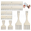 4Pcs Wood Weaving Comb Sets TOOL-WH0155-173-1