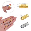 200 Sets 2 Colors Column Brass Screw Clasps KK-SZ0006-33-2