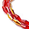 Transparent Electroplate Glass Beads Strands GLAA-K064-05A-AB01-3