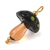 304 Stainless Steel with Handmade Bumpy Lampwork Pendants LA-CBA4231-01D-G-2
