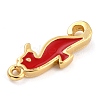 Golden Brass Enamel Pendants KK-P197-19C-G-2