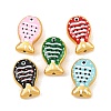 Baking Paint Opaque Glass Enamel Beads GL-CBA4370-01-2