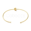 Rack Plating Brass Micro Pave Clear Cubic Zirconia Letter Open Cuff Bangles BJEW-A018-01G-B-3