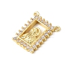 Religion Brass Micro Pave Cubic Zirconia Pendants KK-E799-02B-G-2