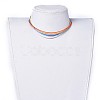 Waxed Polyester Cord Choker Necklaces NJEW-JN02429-4