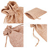 Burlap Packing Pouches Drawstring Bags ABAG-BC0001-07B-14x10-3
