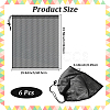 6Pcs Polyester Mesh Drawstring Bags ABAG-CN0001-43A-2