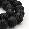 Natural Lava Rock Round Bead Strands X-G-M169-8mm-03B-1