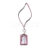 Rectangle PU Leather with Rhinestone Phone Card Holder AJEW-WH0230-48A-1