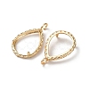 Teardrop Brass Pendant Cabochon Settings KK-NH0007-08G-2