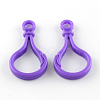 Opaque Solid Color Bulb Shaped Plastic Push Gate Snap Keychain Clasp Findings KY-R006-12-1