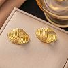 304 Stainless Steel Stud Earrings LS-EJEW-Q040-02B-G-1