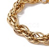 304 Stainless Steel Rope Chain Bracelet for Men Women LS-BJEW-P284-09G-2