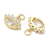 Brass Micro Pave Clear Cubic Zirconia Pendants CU-CBA280C-07G-2