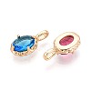 Brass with Cubic Zirconia Pendants KK-T073-34G-3