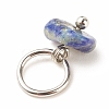 7Pcs 7 Styles Natural Stone Chip Charms PALLOY-JF01485-02-5