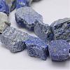 Raw Rough Natural Lapis Lazuli Beads Strands G-E343-13-3