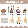 12Pcs 3 Styles Alloy Enamel Zipper Pull Pendant Decorations HJEW-FG00017-2