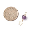 3Pcs 3 Styles Natural Amethyst Pendants PALLOY-JF04756-01-2