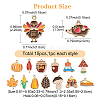 15Pcs 15 Styles Thanksgiving Day Alloy Enamel Pendants FIND-YW0005-79-2