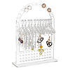 PandaHall Elite 1 Set Transparent Acrylic Earring Display Hanging Stands EDIS-PH0001-53-1