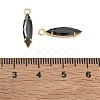 Brass Pave Black Cubic Zirconia Pendants CU-CBAD360-09G-02-3