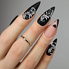 Stainless Steel DIY Nail Art Templates MRMJ-WH0092-084-5
