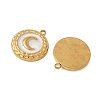 304 Stainless Steel Enamel Pendants STAS-V015-49G-2