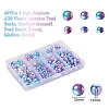 497Pcs 5 Style Rainbow ABS Plastic Imitation Pearl Beads OACR-YW0001-07C-2