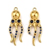 304 Stainless Steel Rhinestone Pendants STAS-H242-05G-01-1