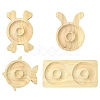 4Pcs 4 Styles Wooden Bracelet Display Trays BDIS-CJ0001-01-1