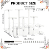 3-Tier Round Transparent Acrylic Toys Action Figures Display Riser Stands ODIS-WH0030-24B-2