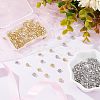 200Pcs 2 Colors Rack Plating Brass Ear Nut KK-FH0003-79-3