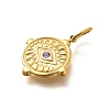 304 Stainless Steel Rhinestone Pendants STAS-M109-08G-4