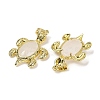 Natural Quartz Crystal & Brass Pendants KK-F887-01G-12-2