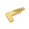 Ion Plating(IP) 304 Stainless Steel Charms STAS-G345-01G-L-2