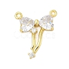 Rack Plating Brass Cubic Zirconia Pendants KK-Z074-71G-01-1