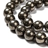 Natural Pyrite Beads Strands G-L031-8mm-01-2