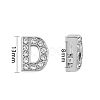2 Sets 2 Styles Eco-Friendly Zinc Alloy Slide Charms ALRI-SZ0001-02-2
