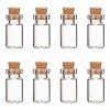 Glass Wishing Bottle Bead Containers X-CON-Q014-1
